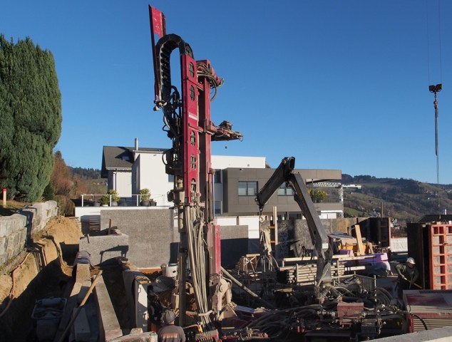 Bohrmaschine auf Baustelle