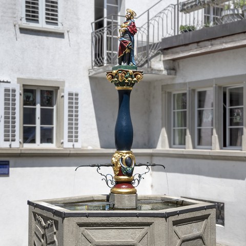 St.-Oswaldsbrunnen, Ansicht von Süden, © Regina Giesecke, Zug