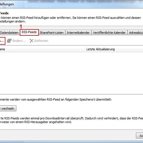RSS im Outlook 2