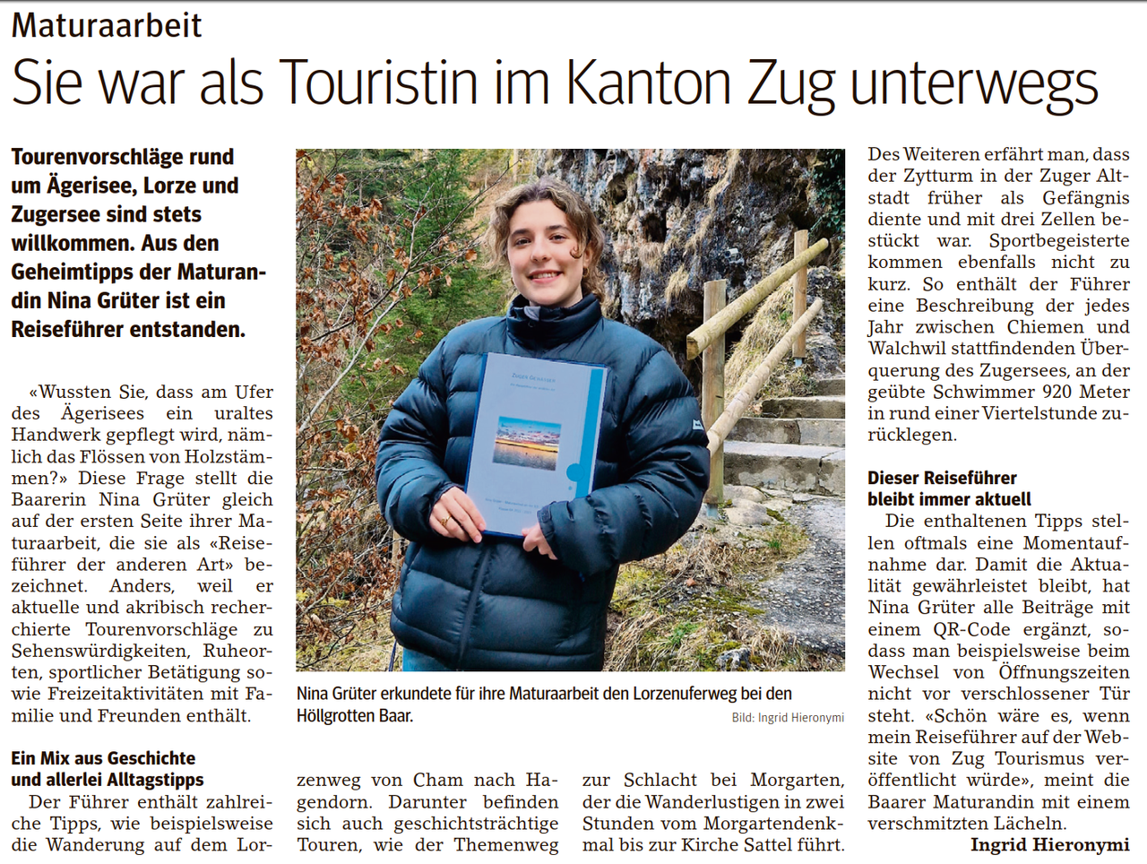 Maturaarbeit als Touristin unterwegs