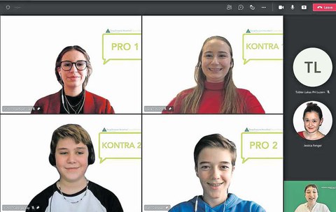 Schülerinnen und Schüler überzeugen am Regionalfinal Zentralschweiz von «Jugend debattiert».