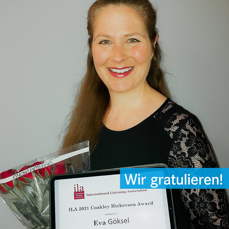 Eva Göksel mit dem Carolyn Coakley-Hickerson Preis