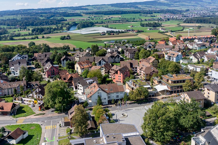 Luftaufnahme Dorf