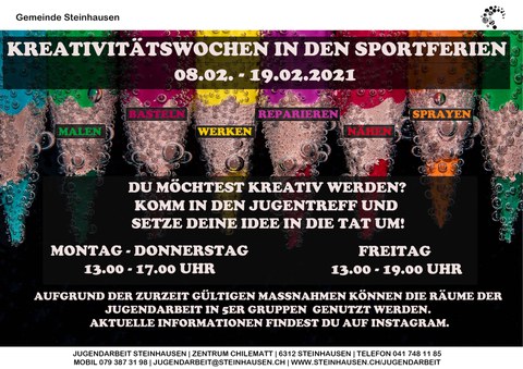 Kreativitätswochen in den Sportferien Kreativitätswochen in den Sportferien