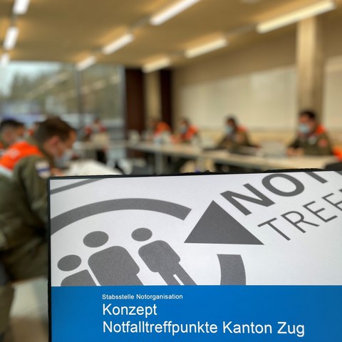 Informationsblock zum Thema Notfalltreffpunkte im Kanton Zug