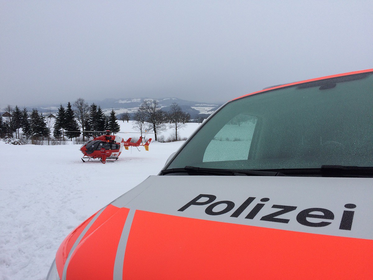 Rega-Einsatz auf dem Zugerberg