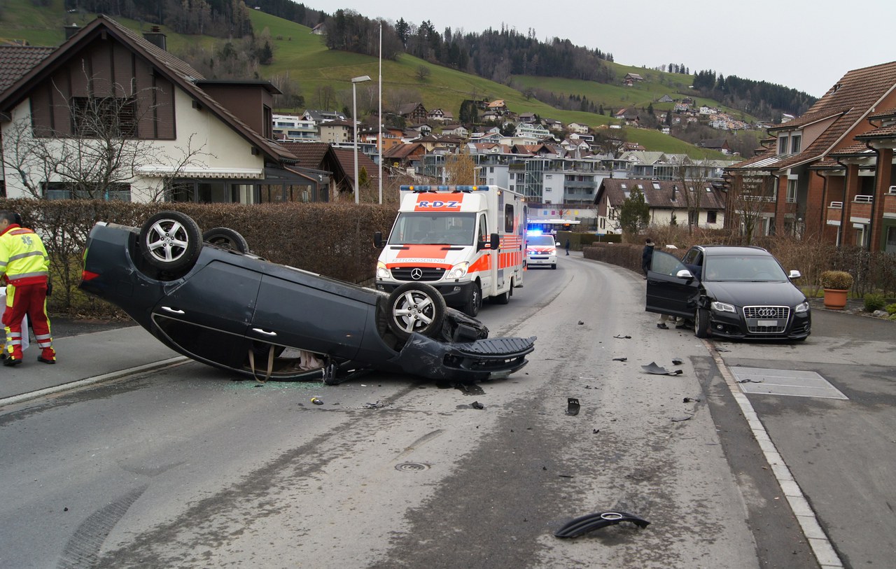 Verkehrsunfall auf der Sprungstrasse