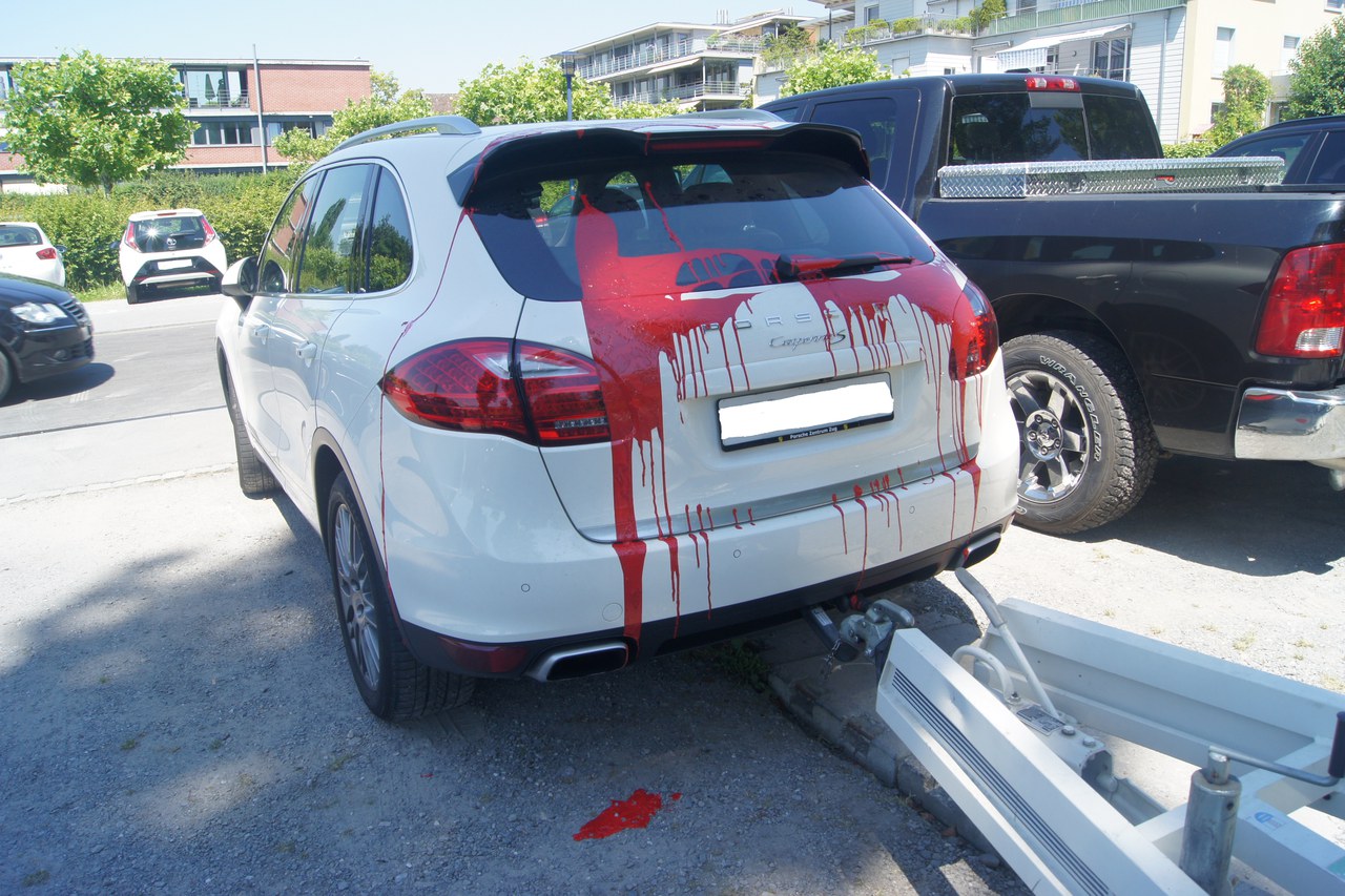 Beschädigtes Fahrzeug