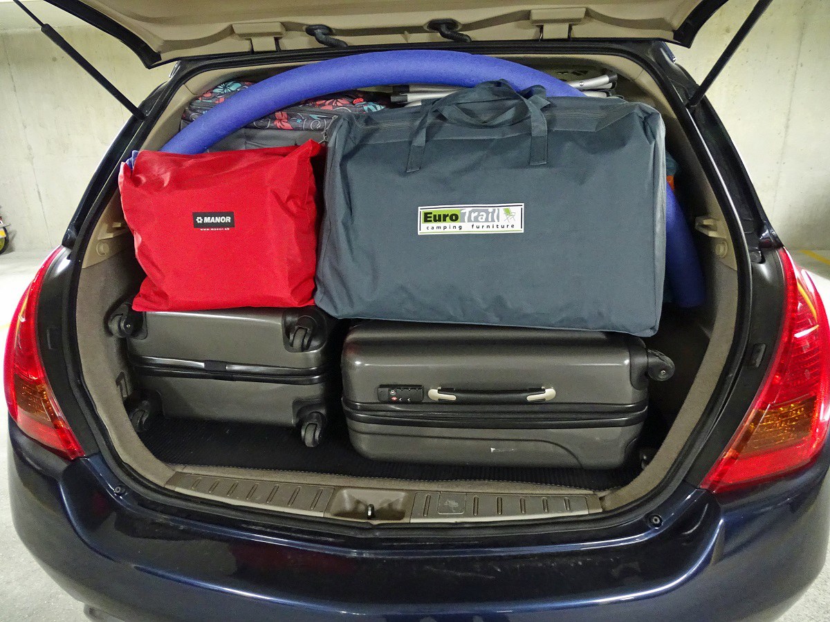 Schlechtes Beispiel einer Ladungssicherung