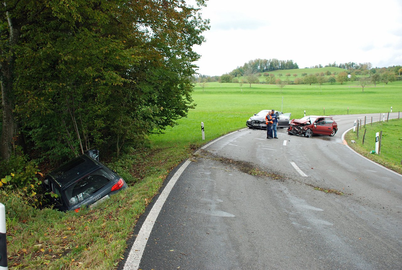Die Unfallstelle auf der Ägeristrasse