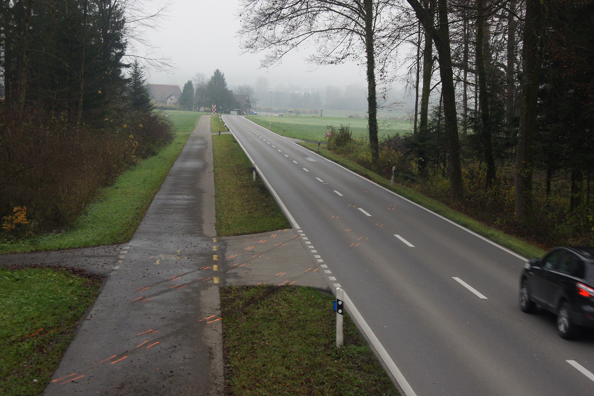 Die Unfallstelle im Herrenwald