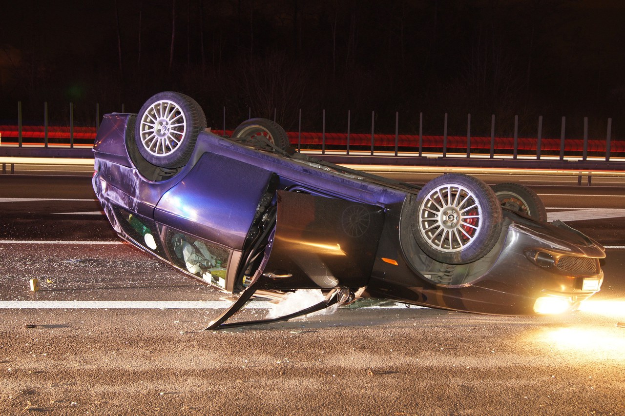Unfallstelle Autobahneinfahrt Zug